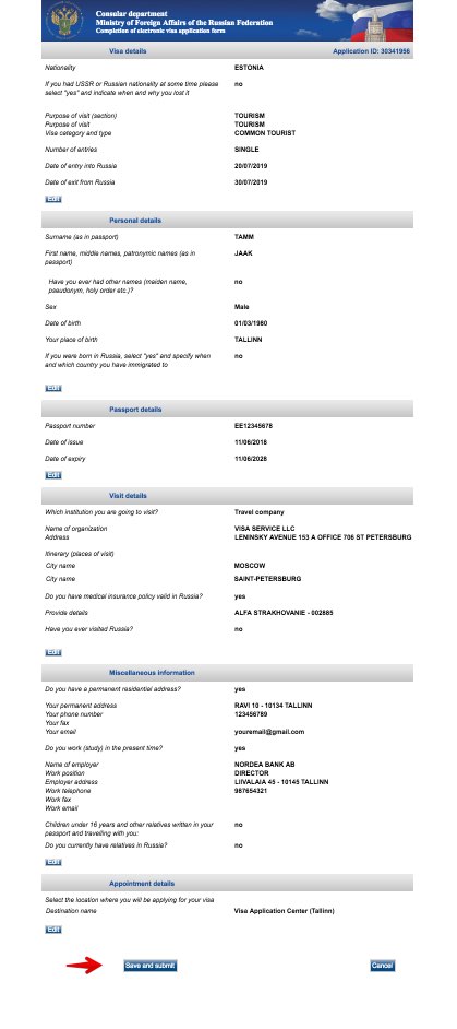Fill out Russian Visa Application Form for Danish citizens 10